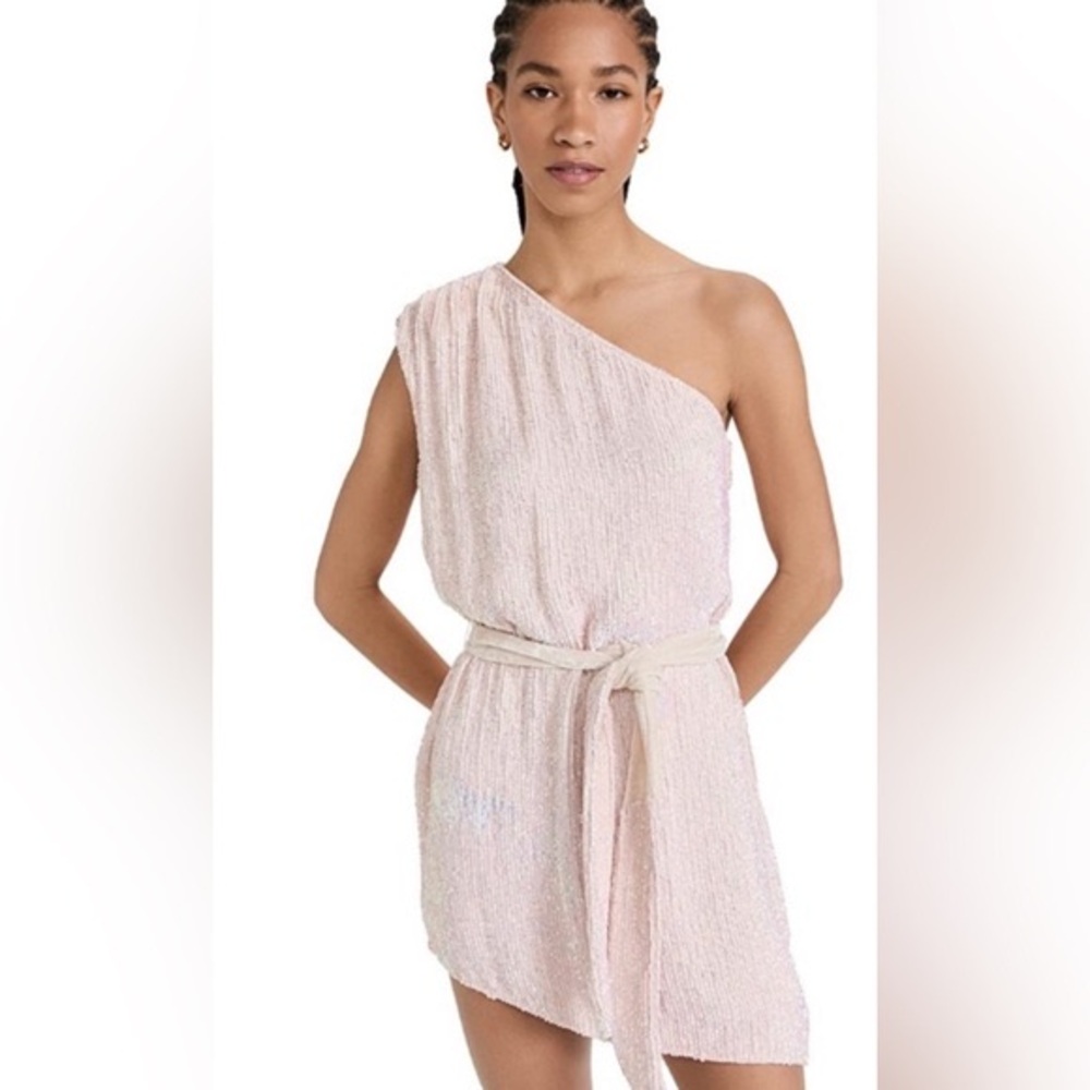 Retrofete blush pink sequin dress